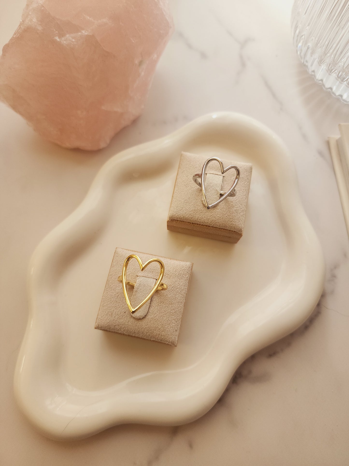 Open heart ring