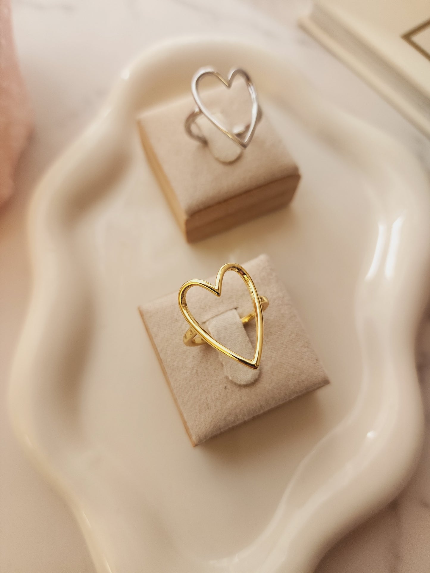 Open heart ring