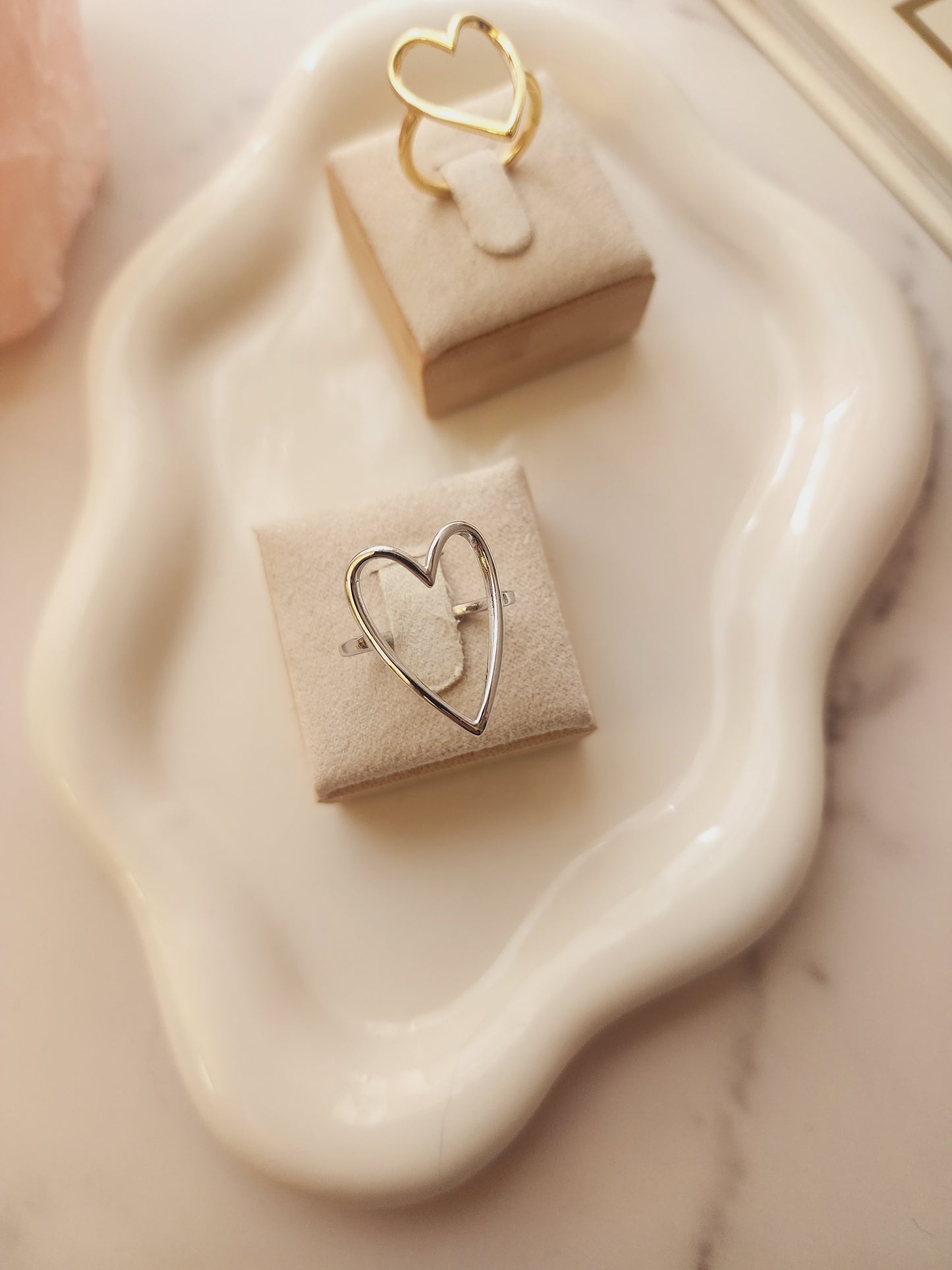 Open heart ring
