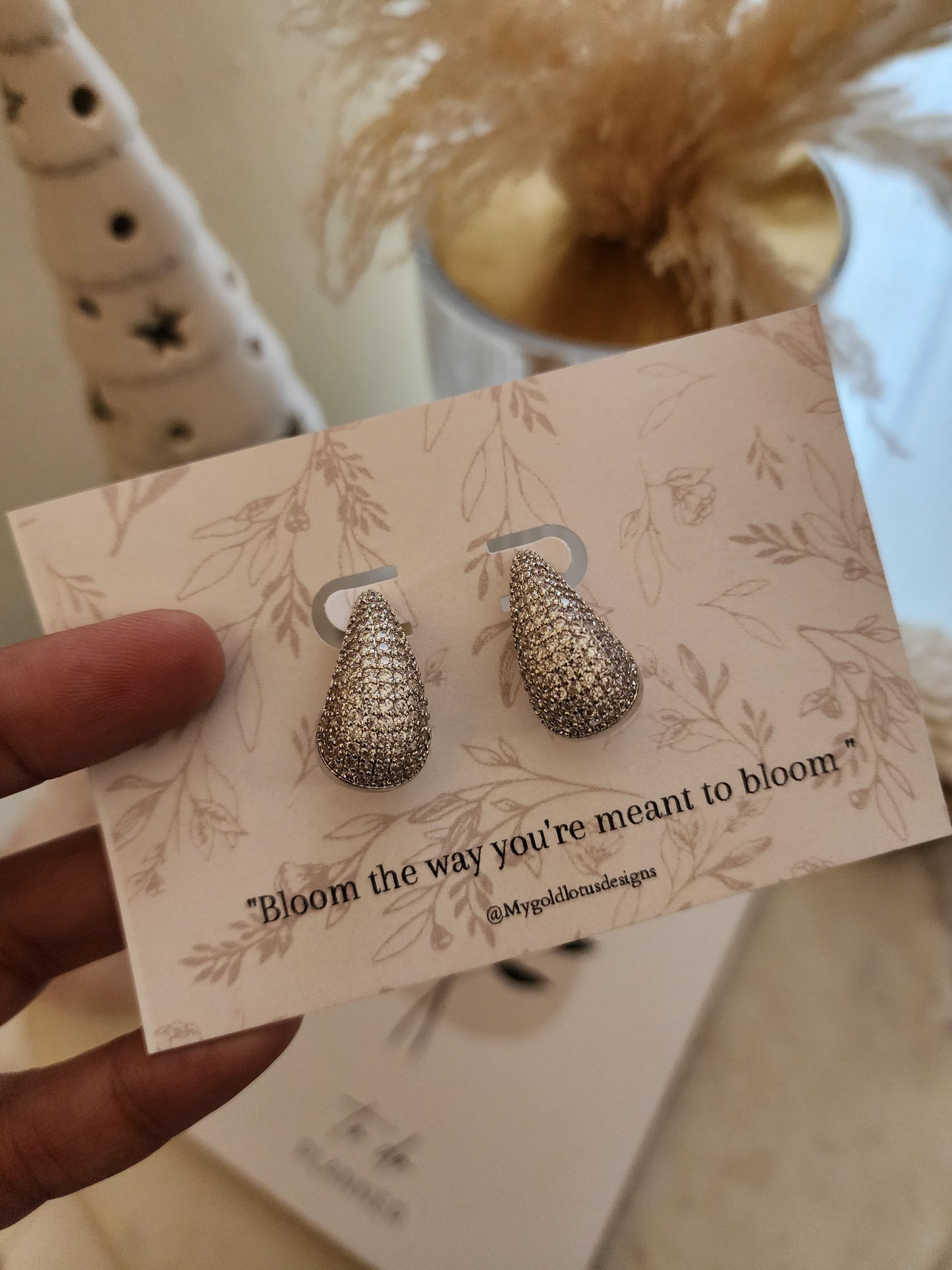 Penelope crystal tear drop earrings