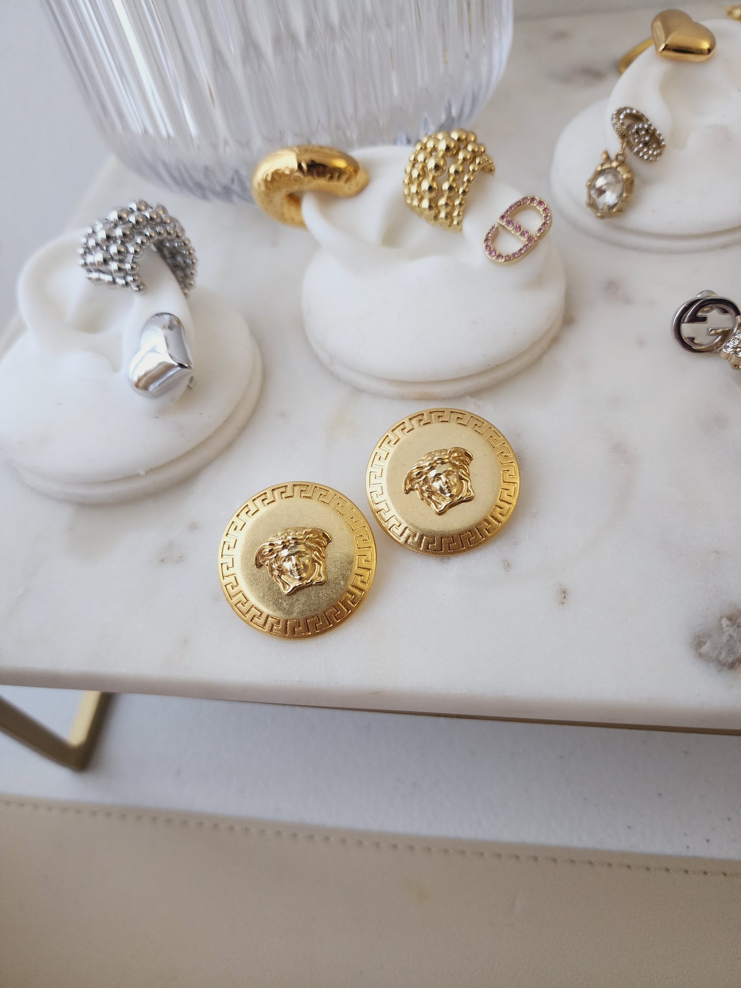 Vera button earrings