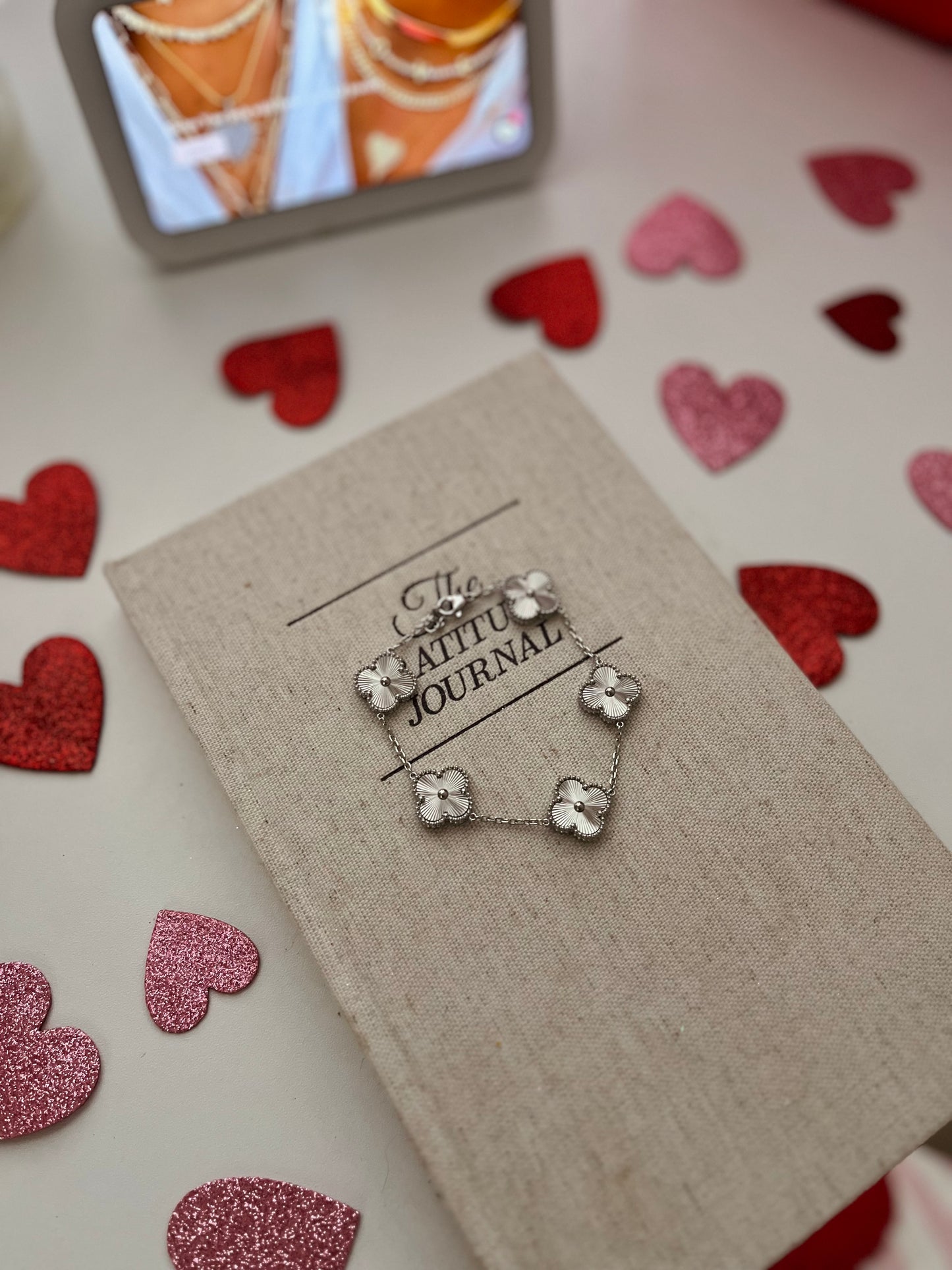 Multiclover bracelet silver