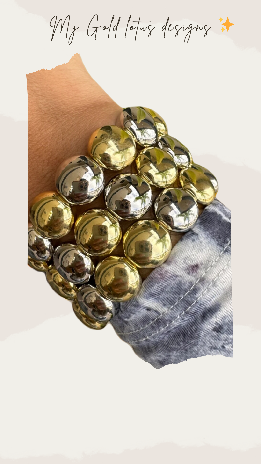 Two-tone Elastic bracelet