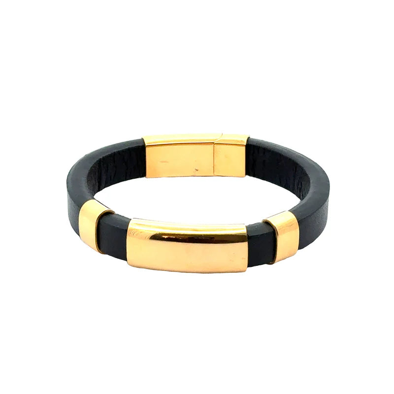 full gold leather bracelet