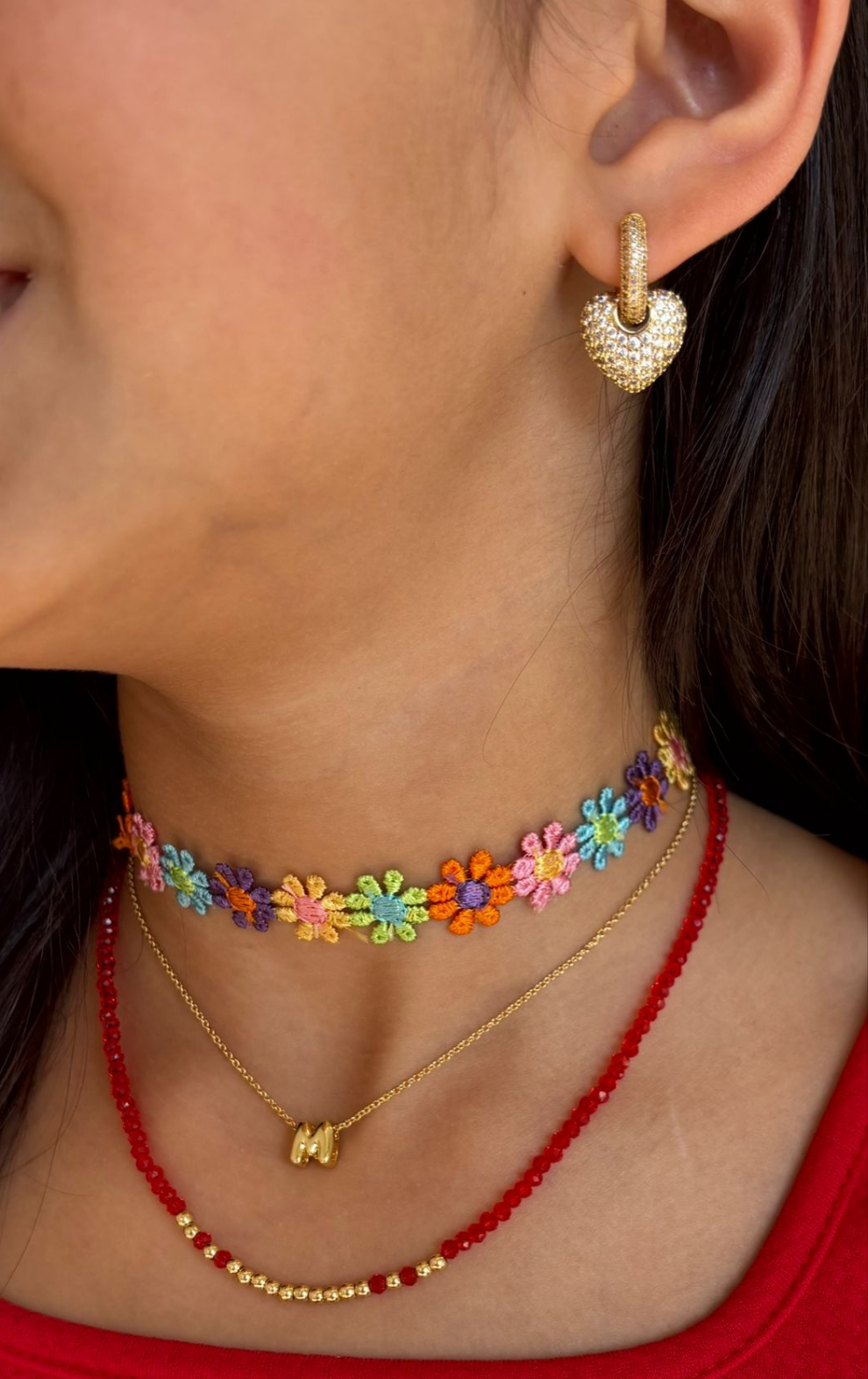 Spring floral choker