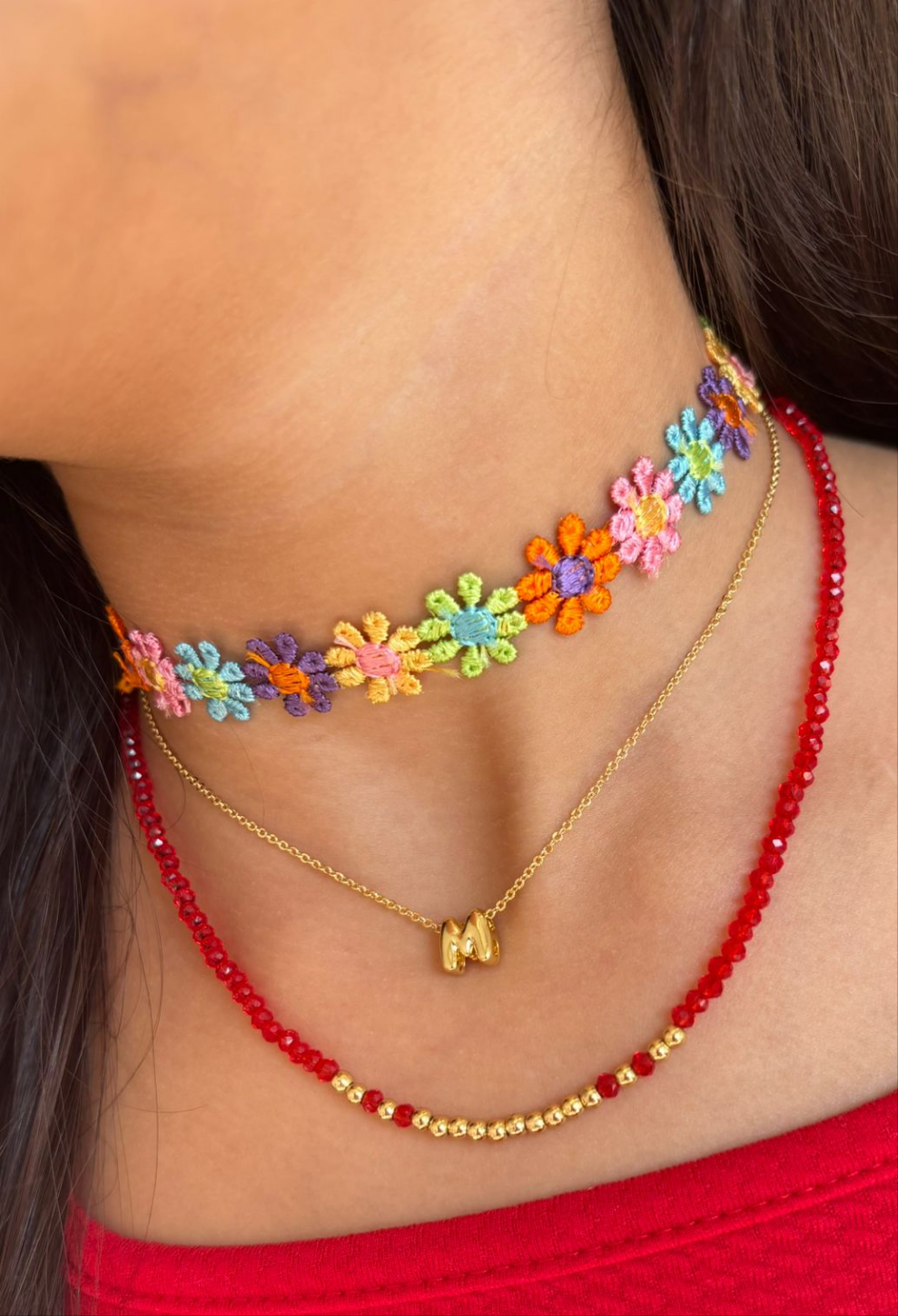 Spring floral choker