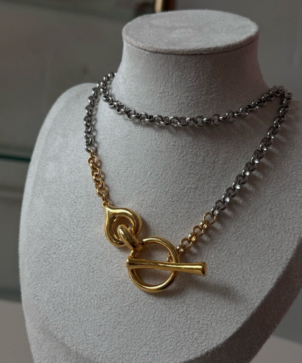 Lux two tone necklace