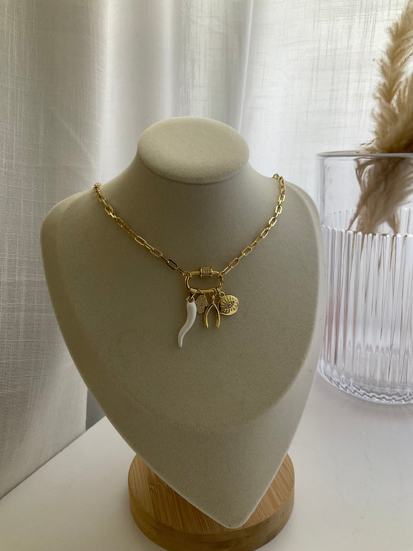 Lucky Gold Charm Necklace