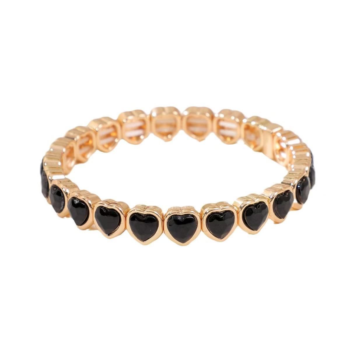 Elastic heart bracelet
