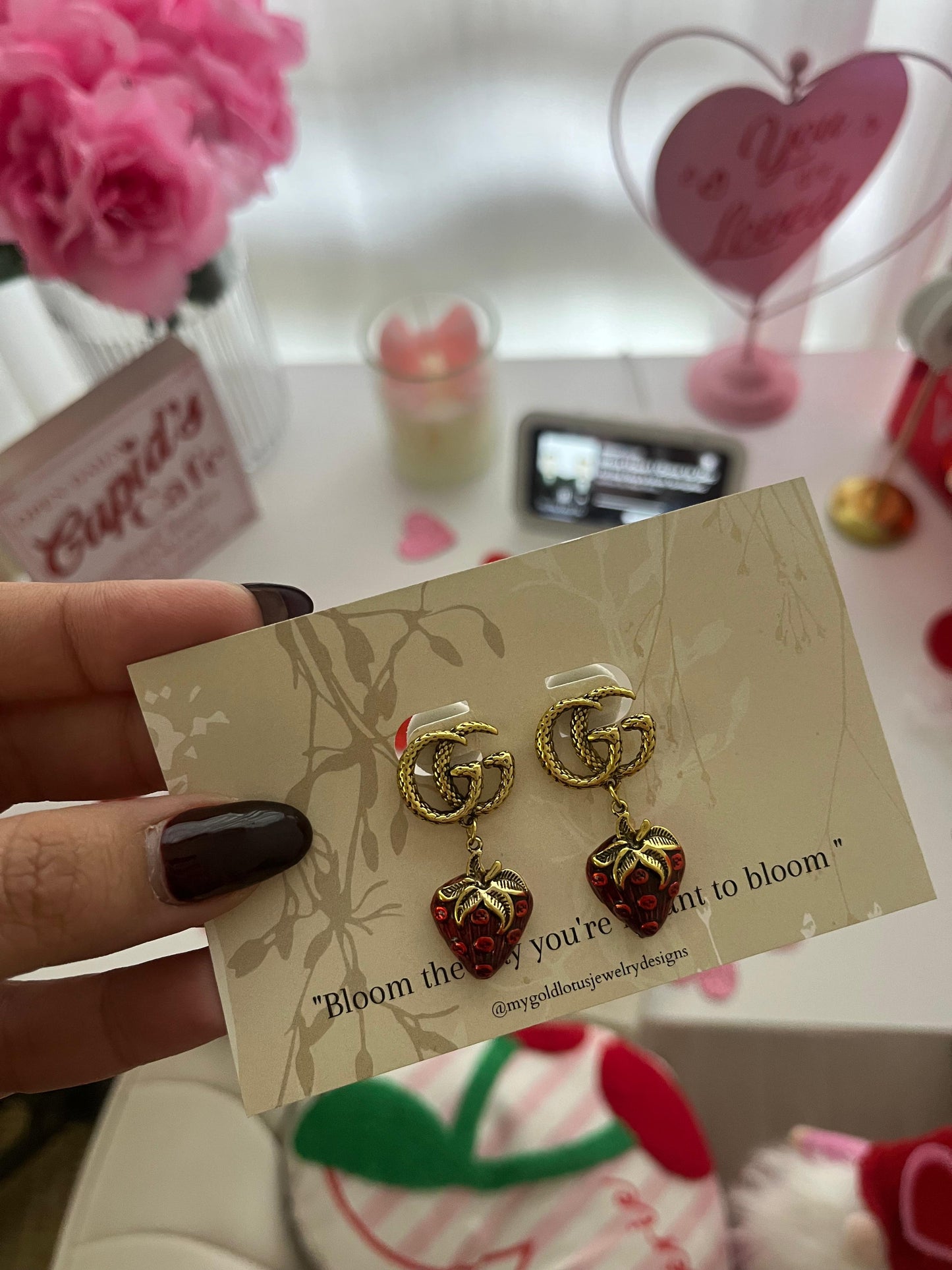 Guzzi strawberry earrings
