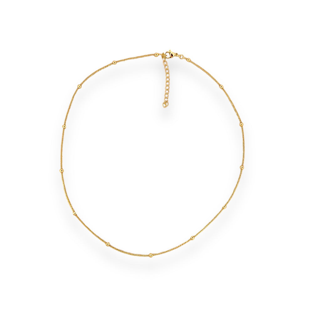 Bead line chain necklace