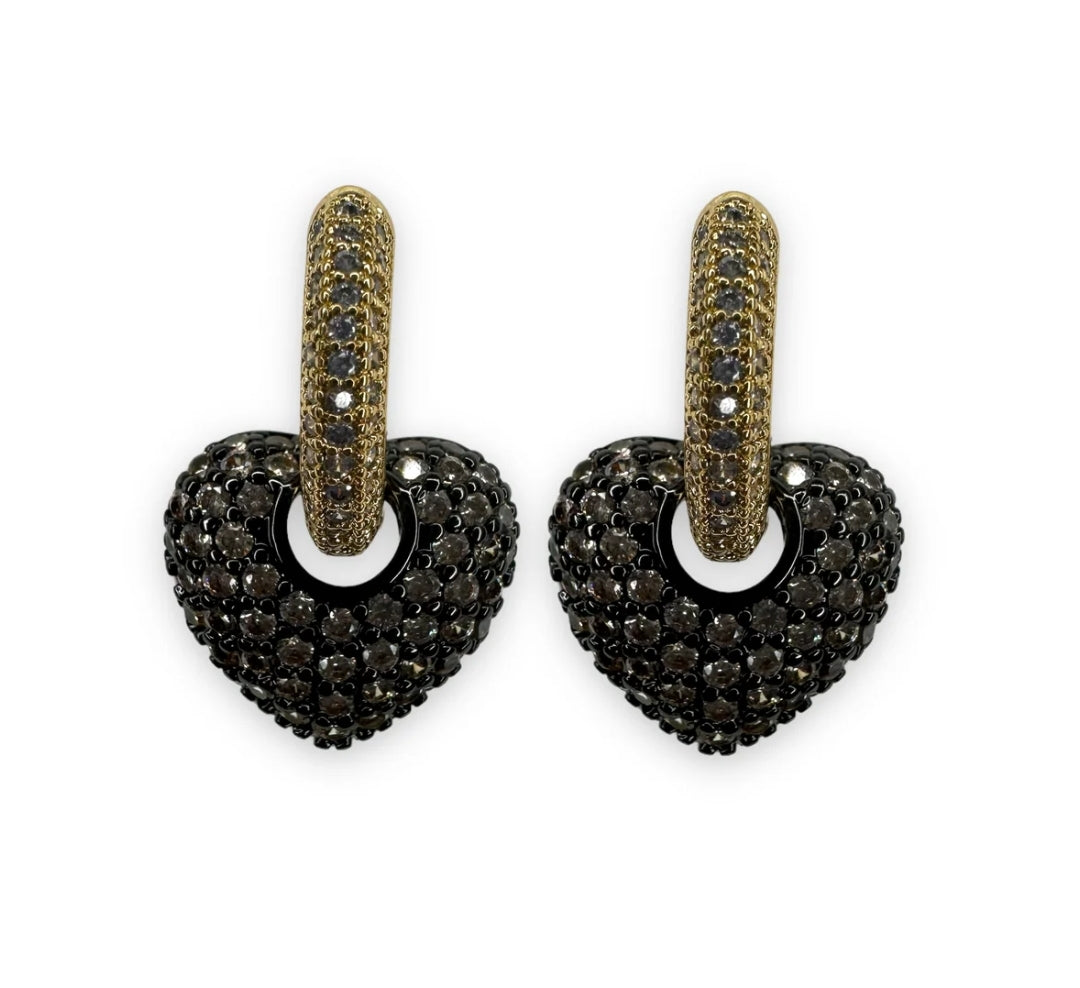 Luxury Crystal Heart Earrings