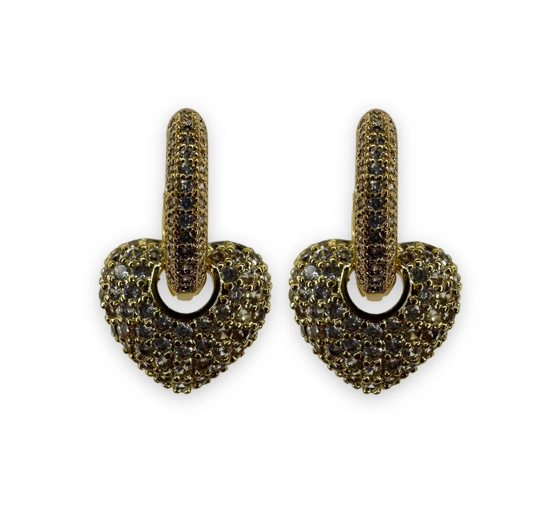 Luxury Crystal Heart Earrings