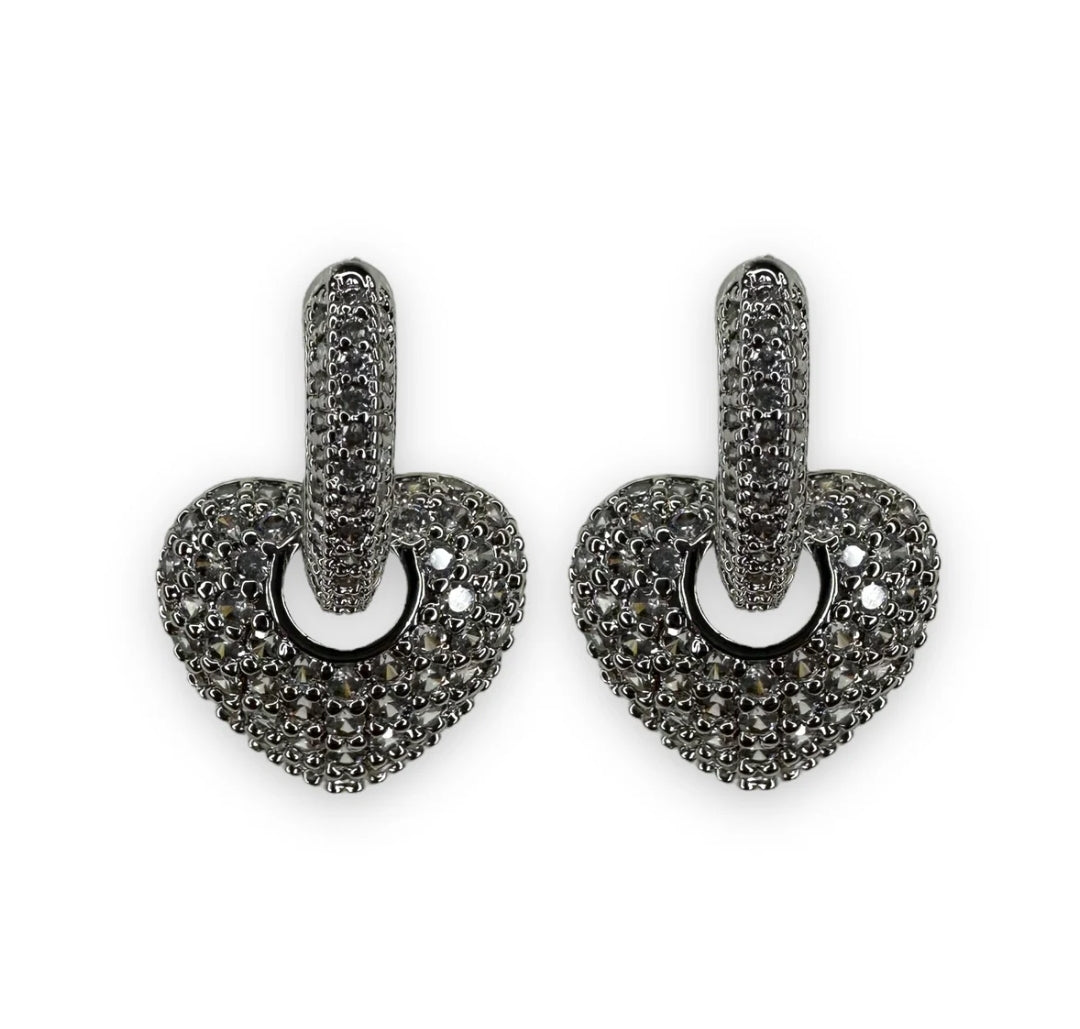 Luxury Crystal Heart Earrings
