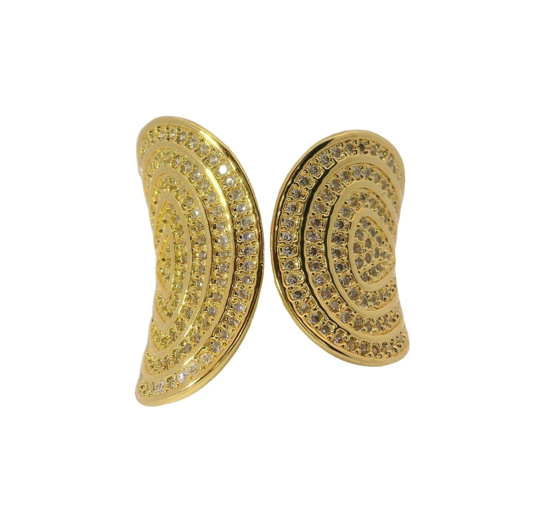 Eiza spiral crystal ring
