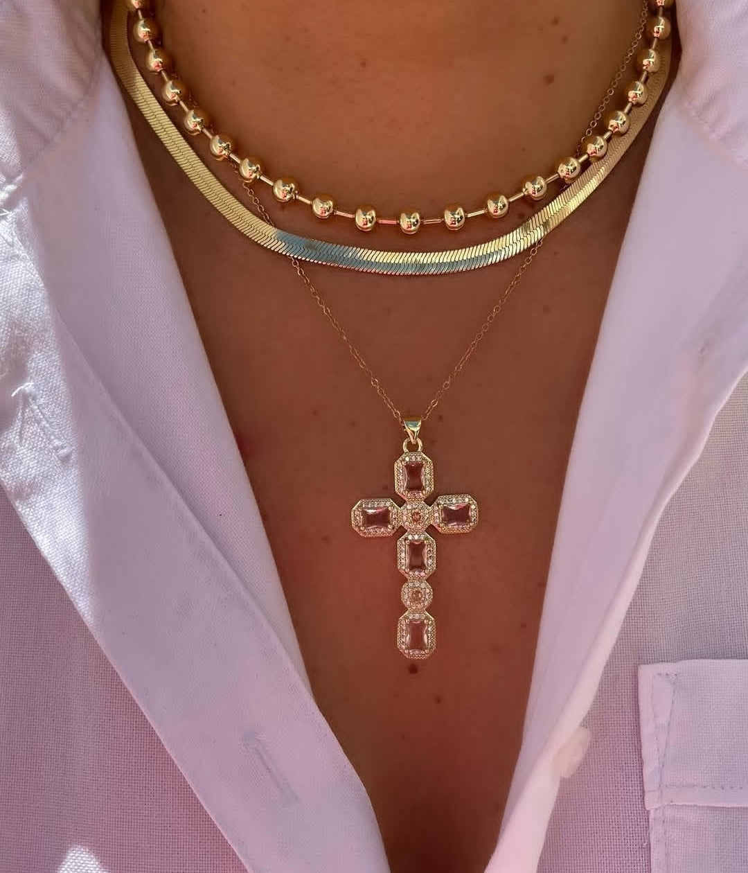 Crystal Cross necklace
