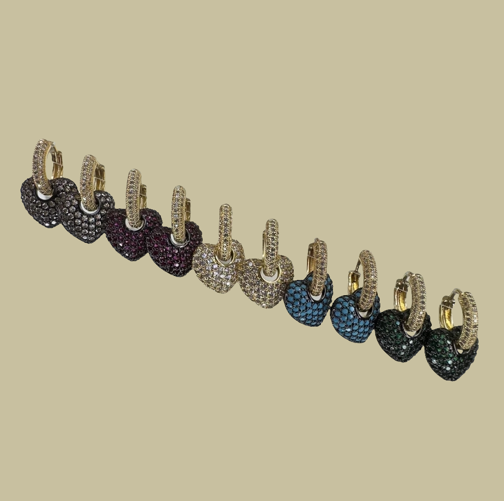 Luxury Crystal Heart Earrings