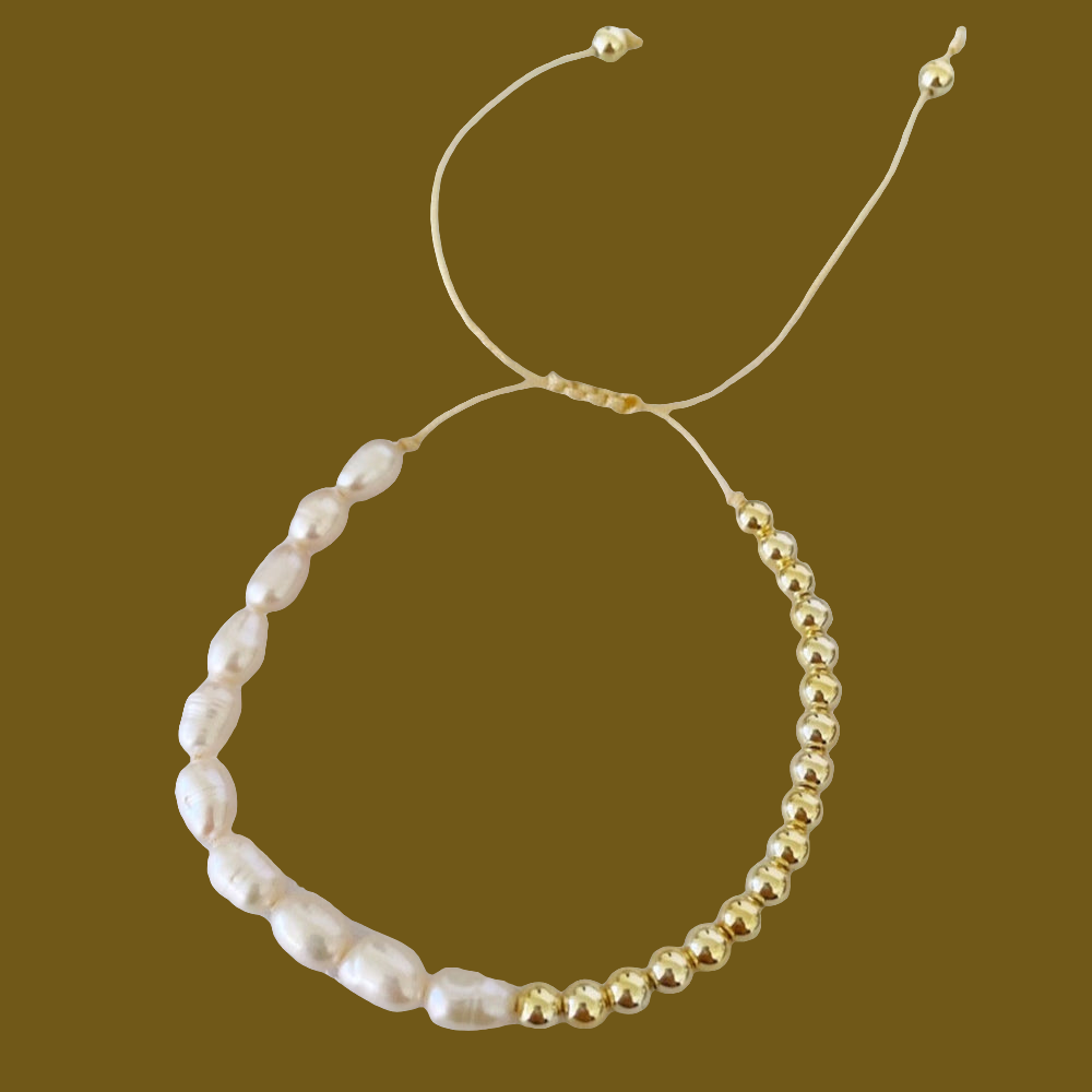 Gold & Pearl Beaded bracelet ✨️