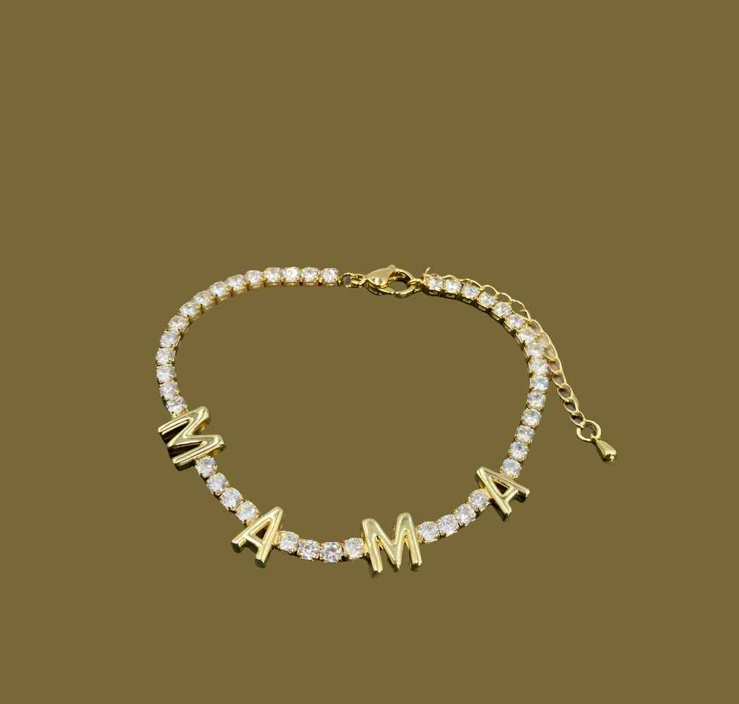 Mama Crystal tennis bracelet