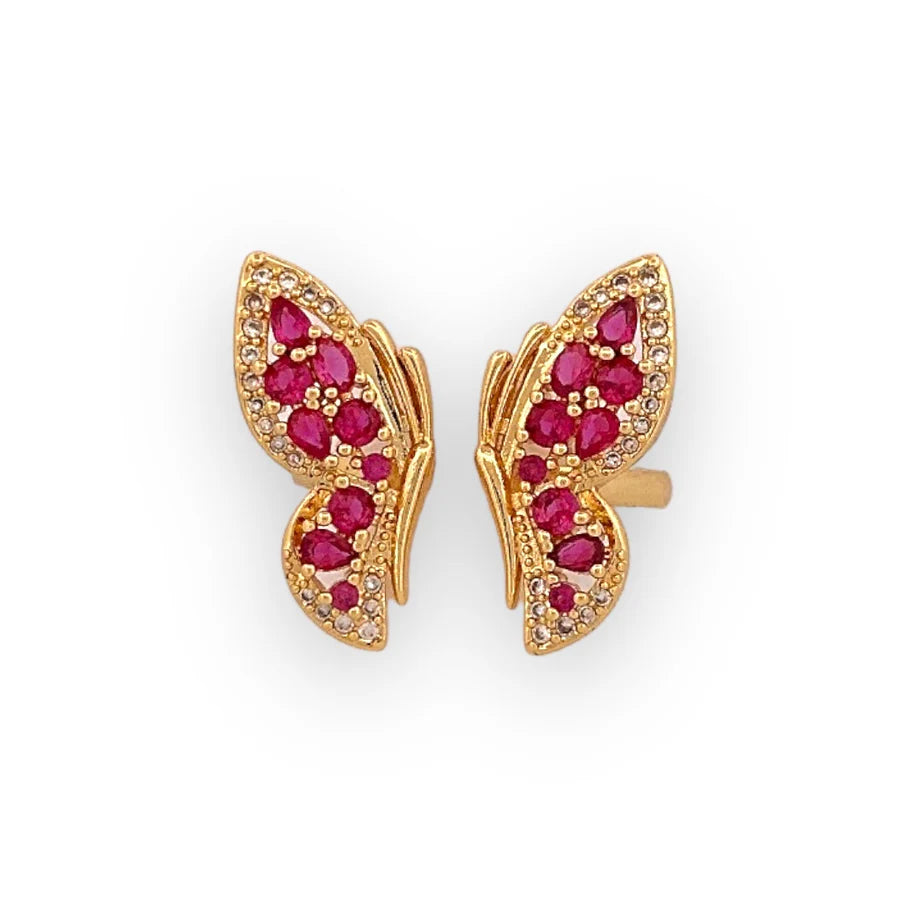 Butterfly crystal color ring