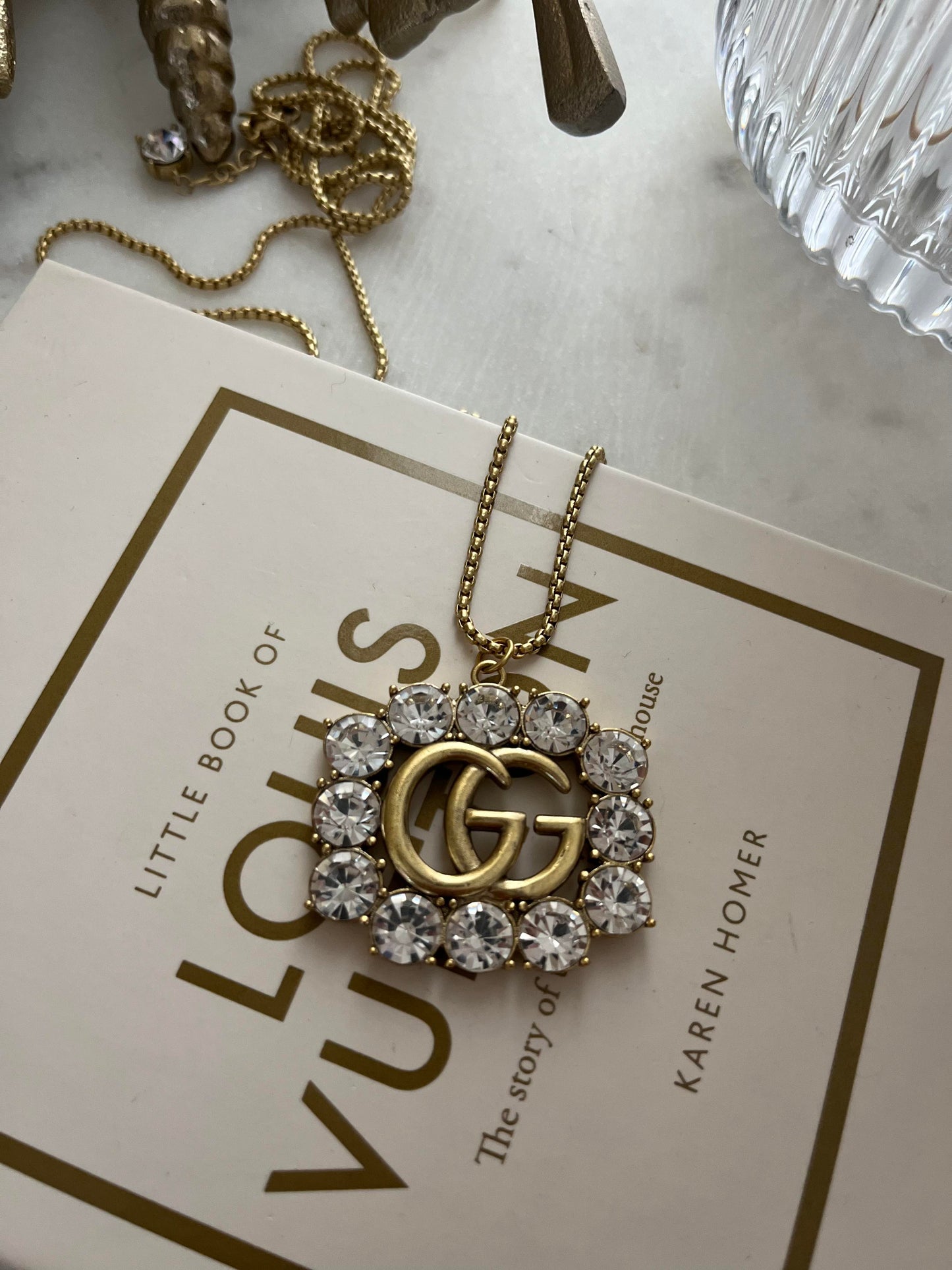 Guzzi crystal statement necklace