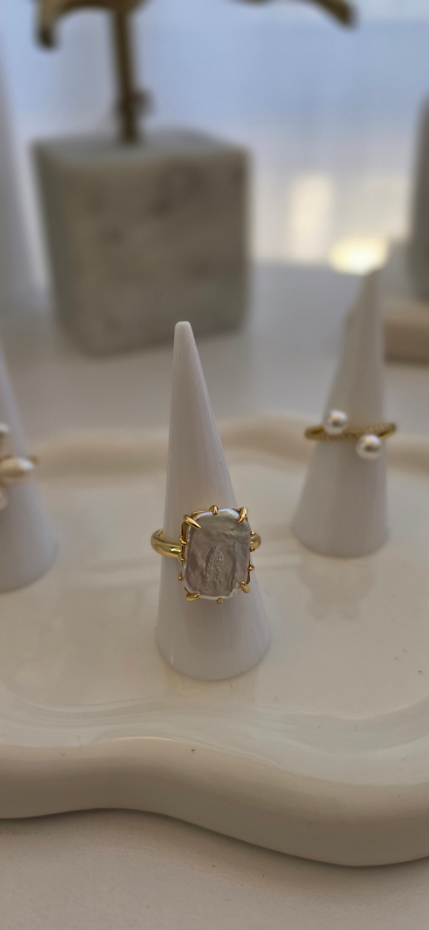 Calliope pearl statement ring