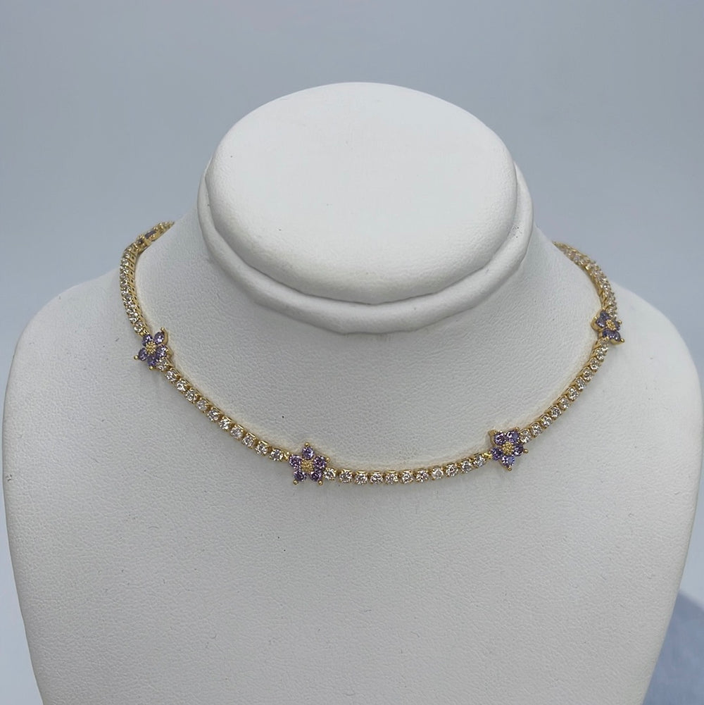 Crystal flower necklace