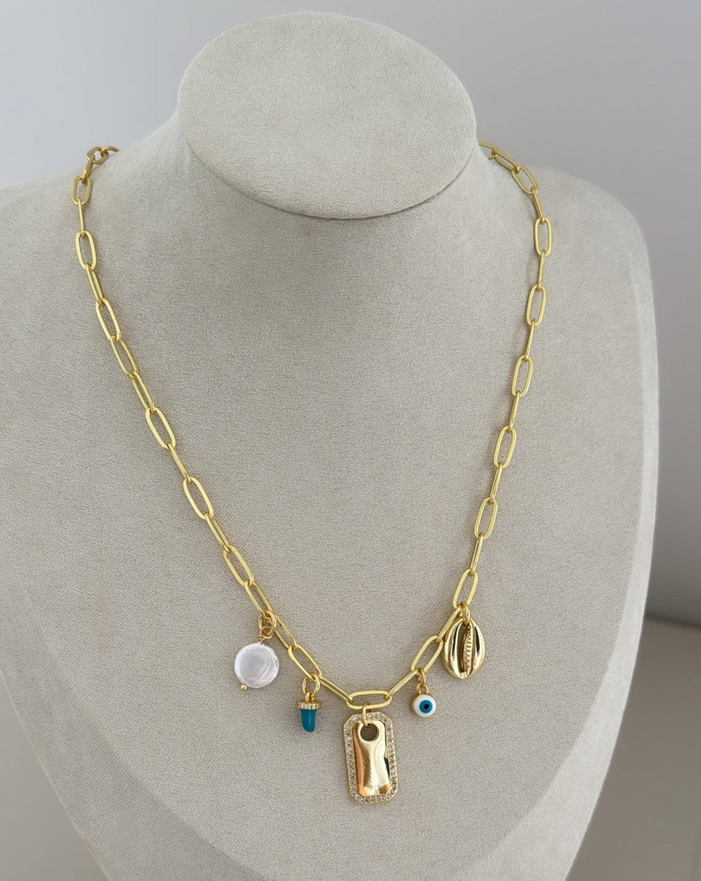 Delphine charm necklace