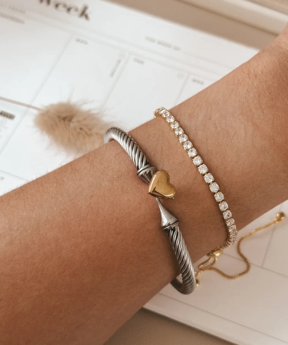Heart Cable bracelet