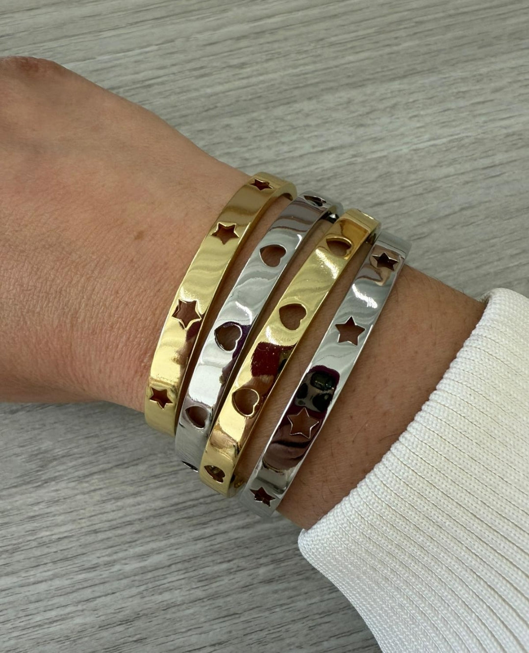 Hearts & stars cuff
