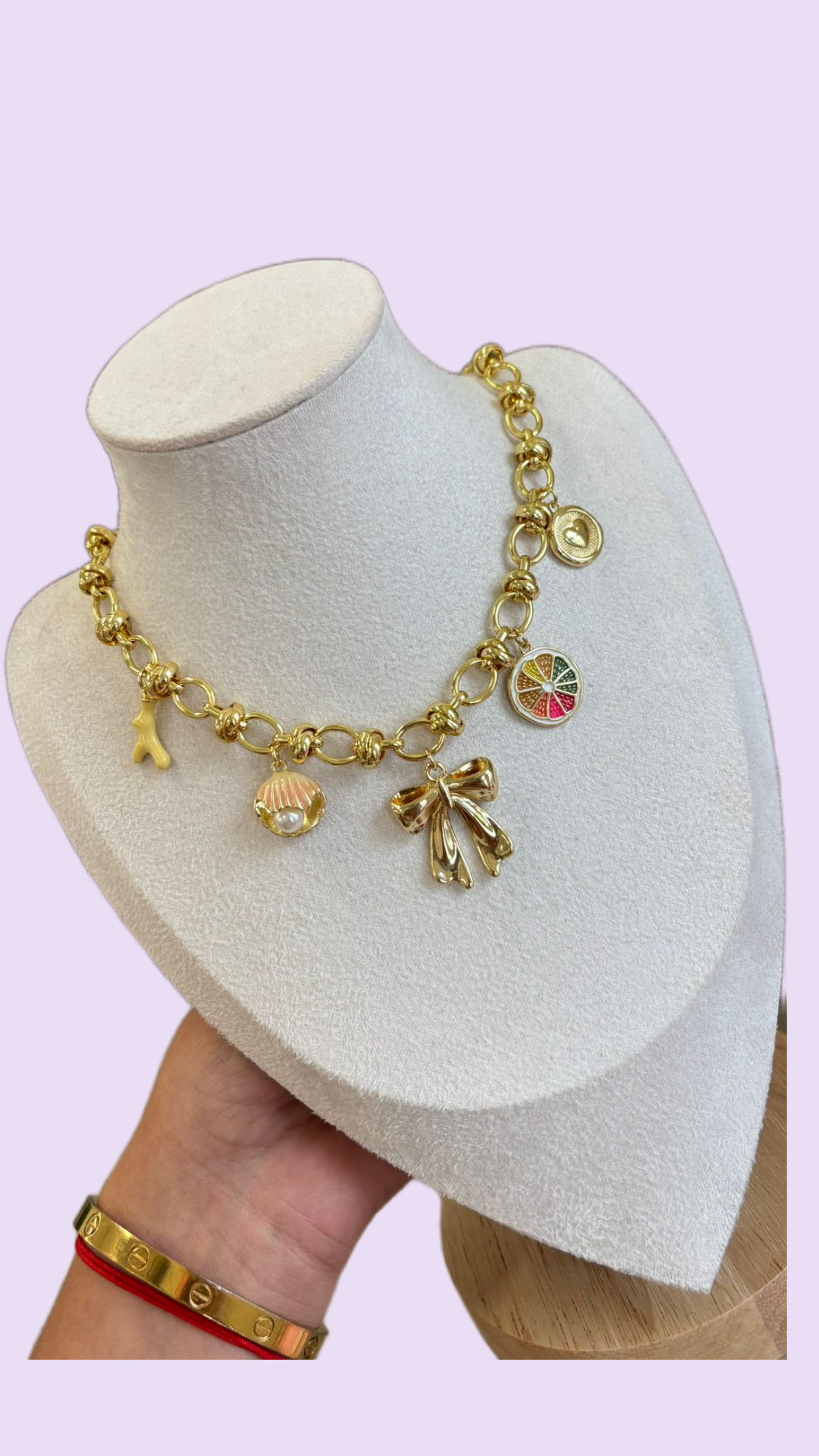 Summer citrus charm necklace