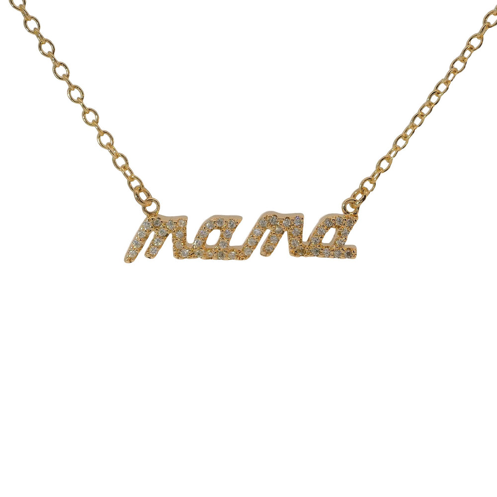Mama zirconium necklace