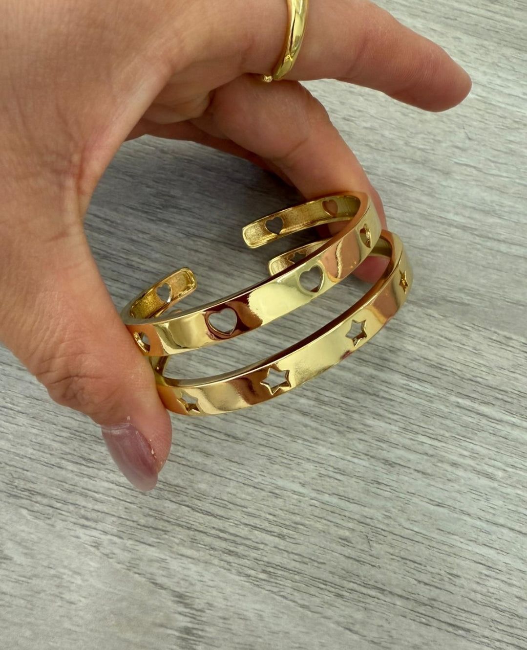 Hearts & stars cuff