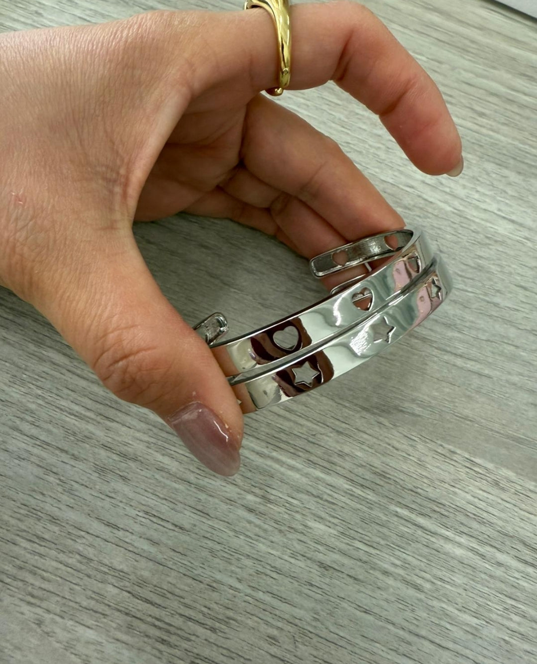 Hearts & stars cuff