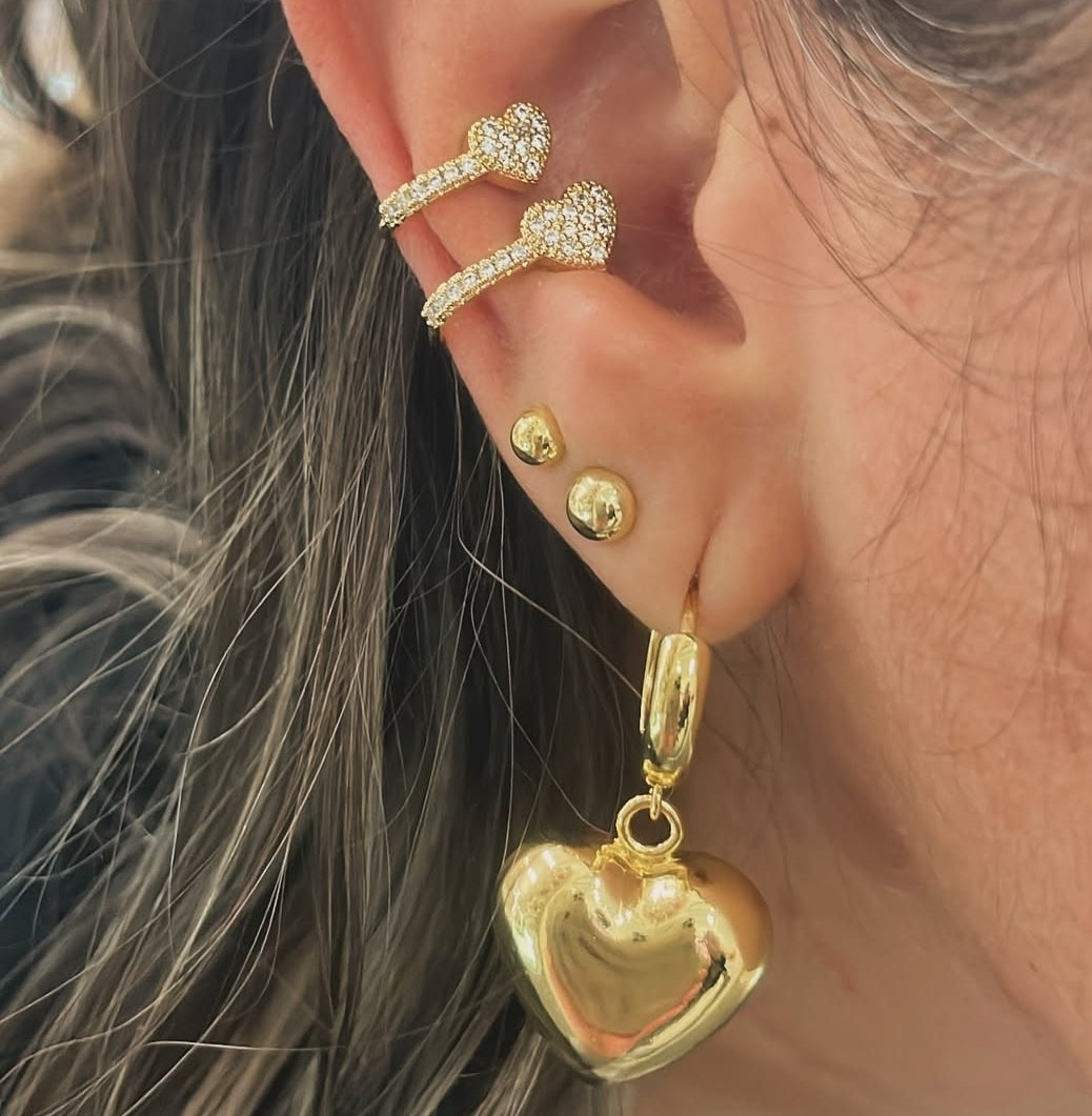 Heart pop earrings
