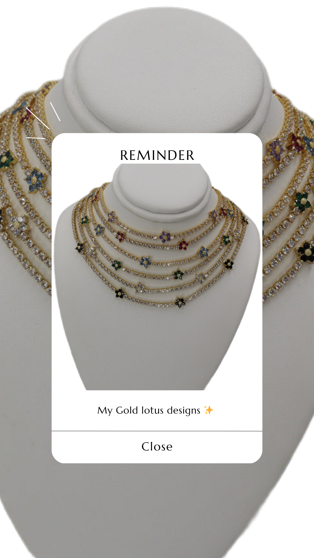 Crystal flower necklace