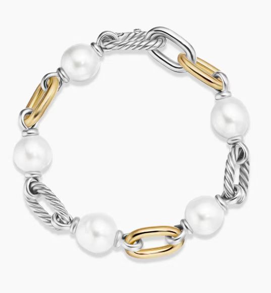 Pearl two tone bracelet