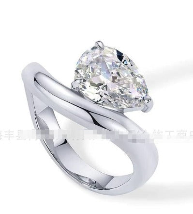 Elegant tear drop ring
