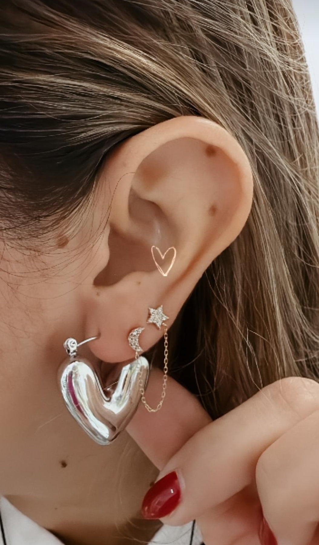 Puffy heart hoops