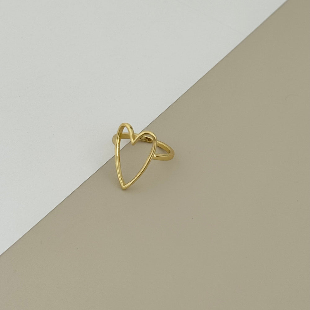 Open heart ring