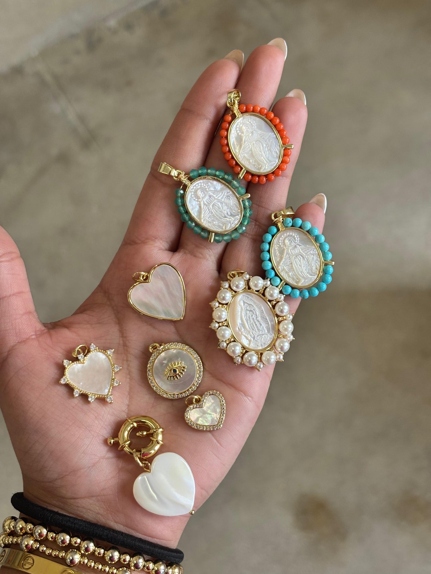 Nacar charms only