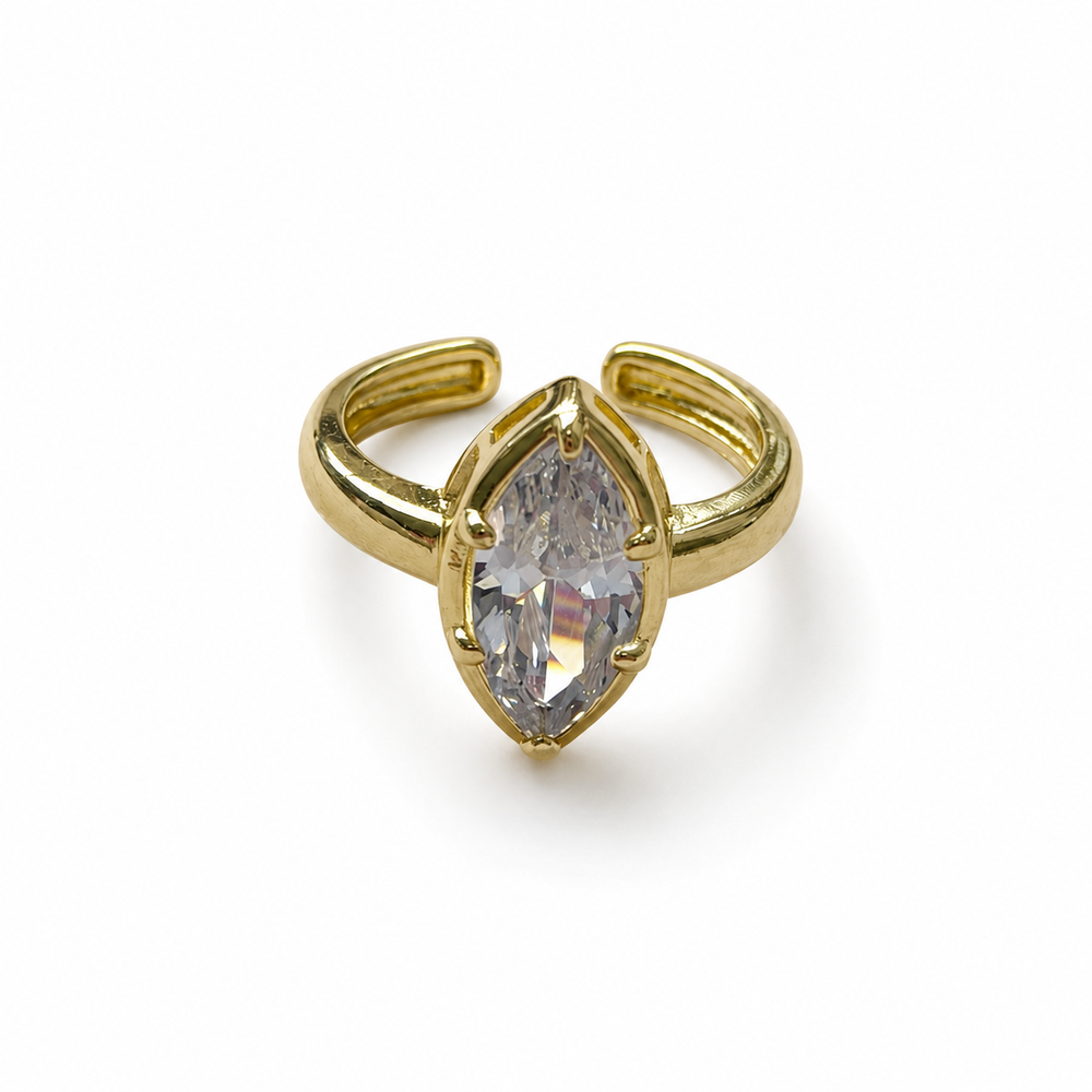 Radiant marquise ring