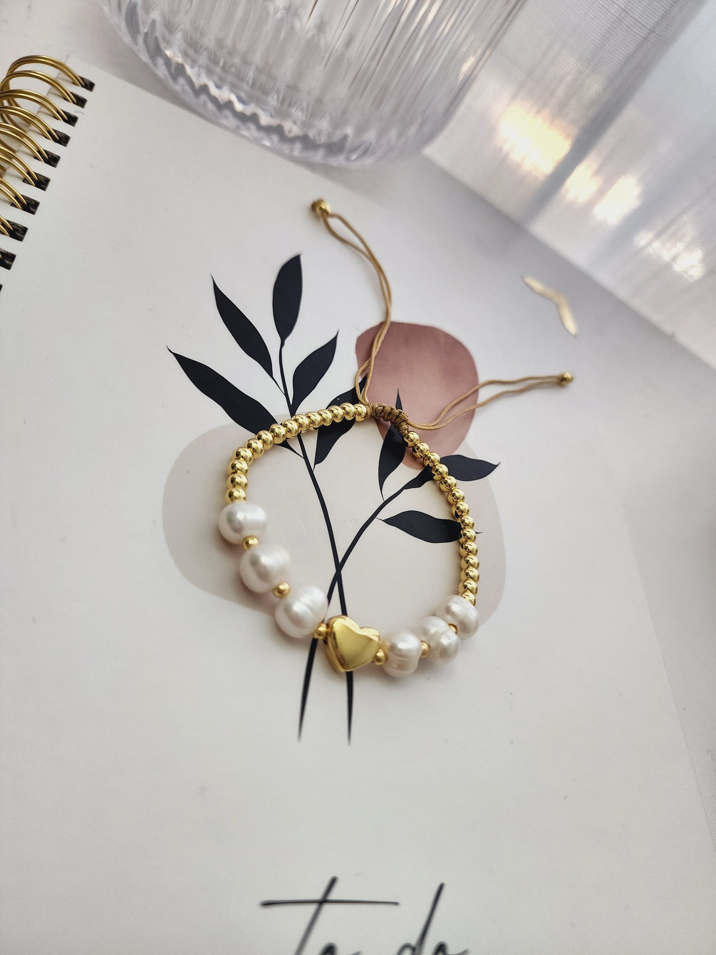 Arabella Heart pearl bracelet