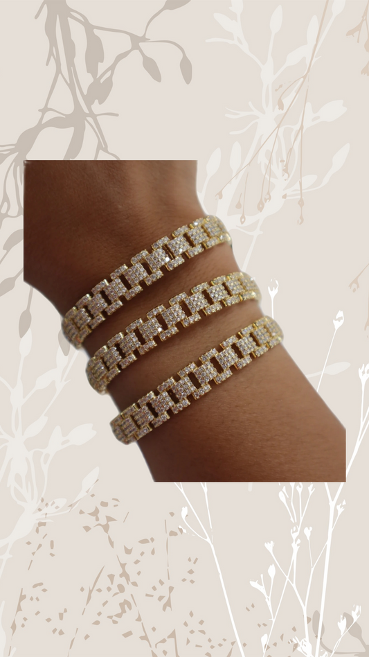 Watchband crystal cuff