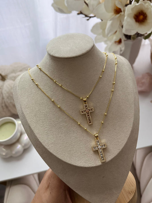 Kay Crystal cross necklace