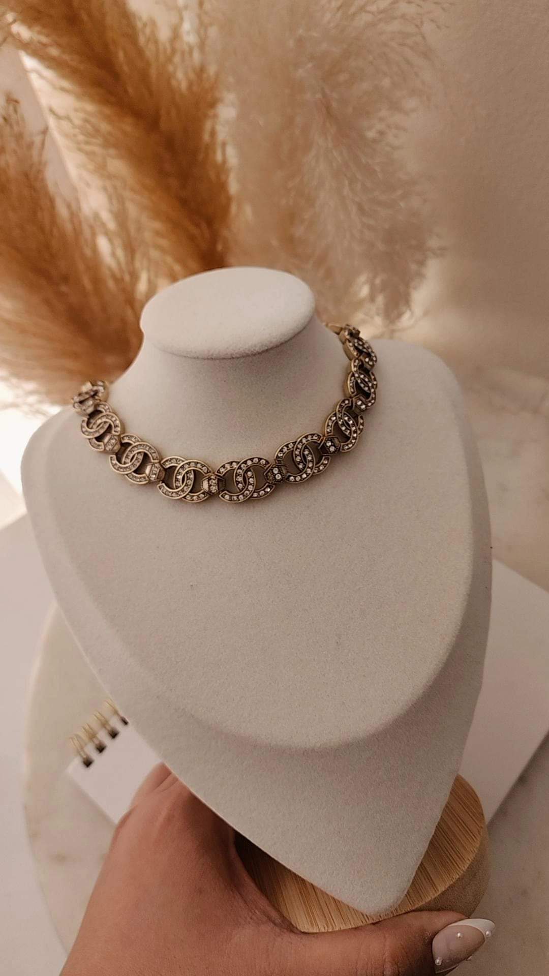 Cher crystal choker