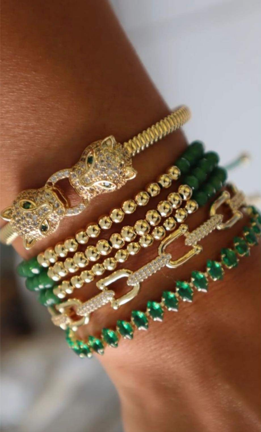 Gold & Green Tiffani & Leopard combo