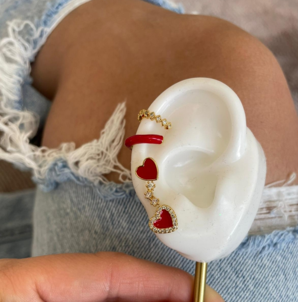 Heart Enamel earrings