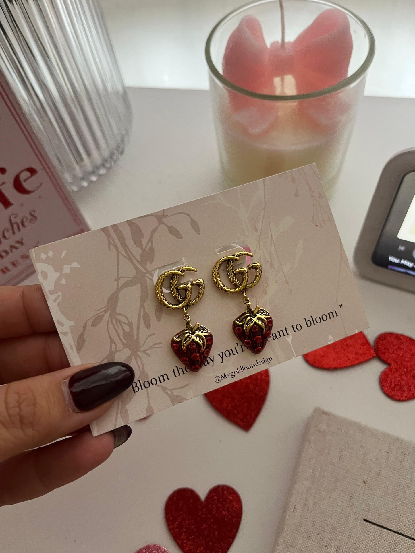Guzzi strawberry earrings