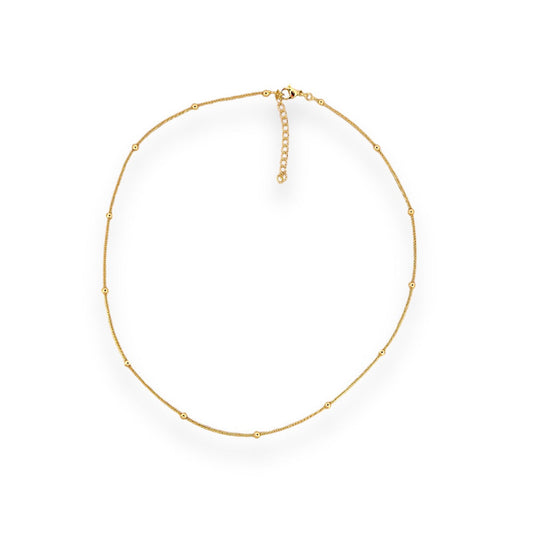 Bead line chain necklace